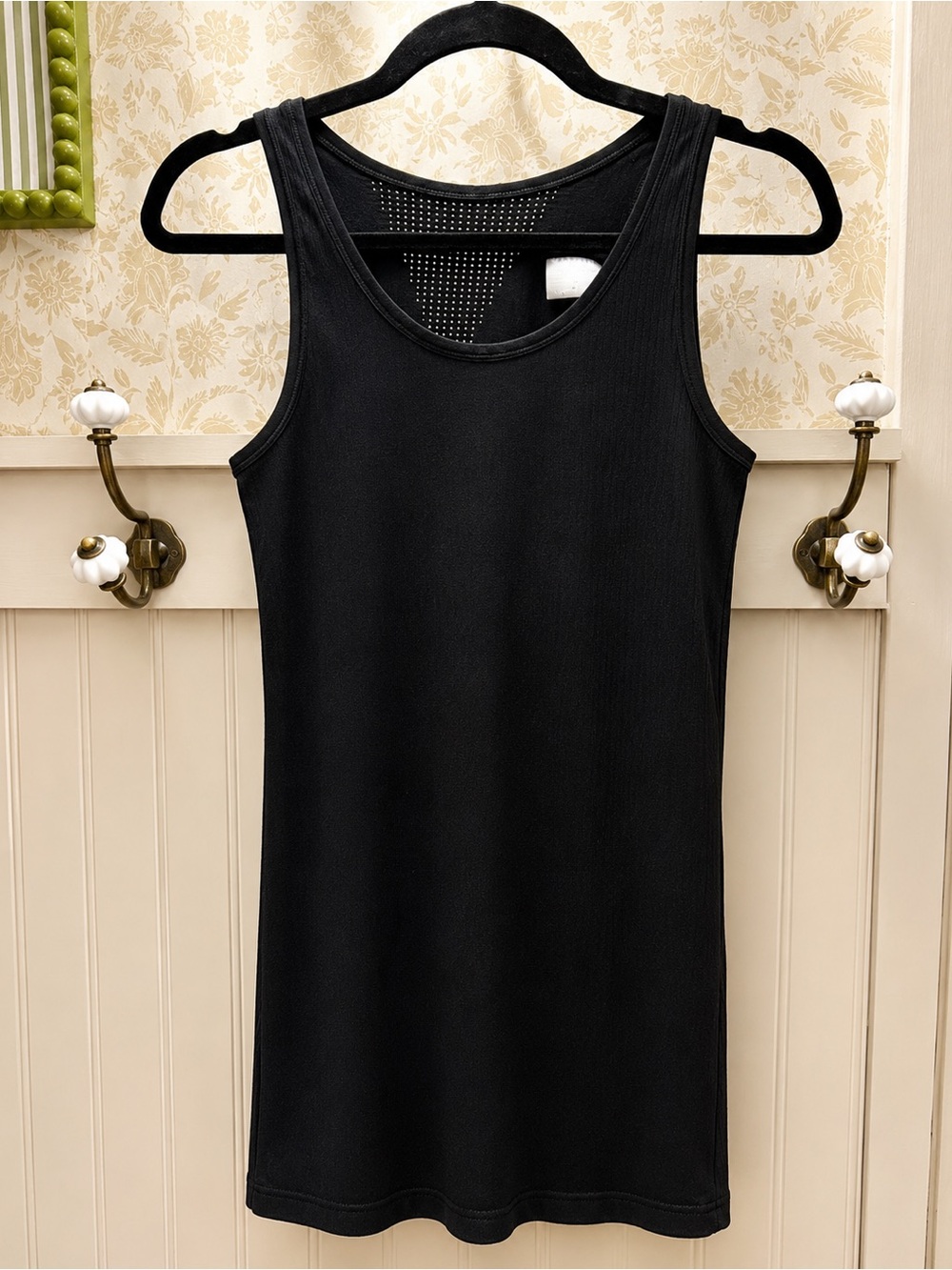 Athleta Black Ribbed Tank Top